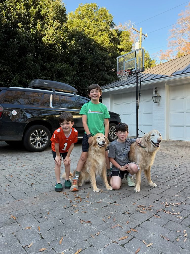 Henry, Ben & Teddy Flynn. Inspired by their dogs Beauregard and Lady Bird