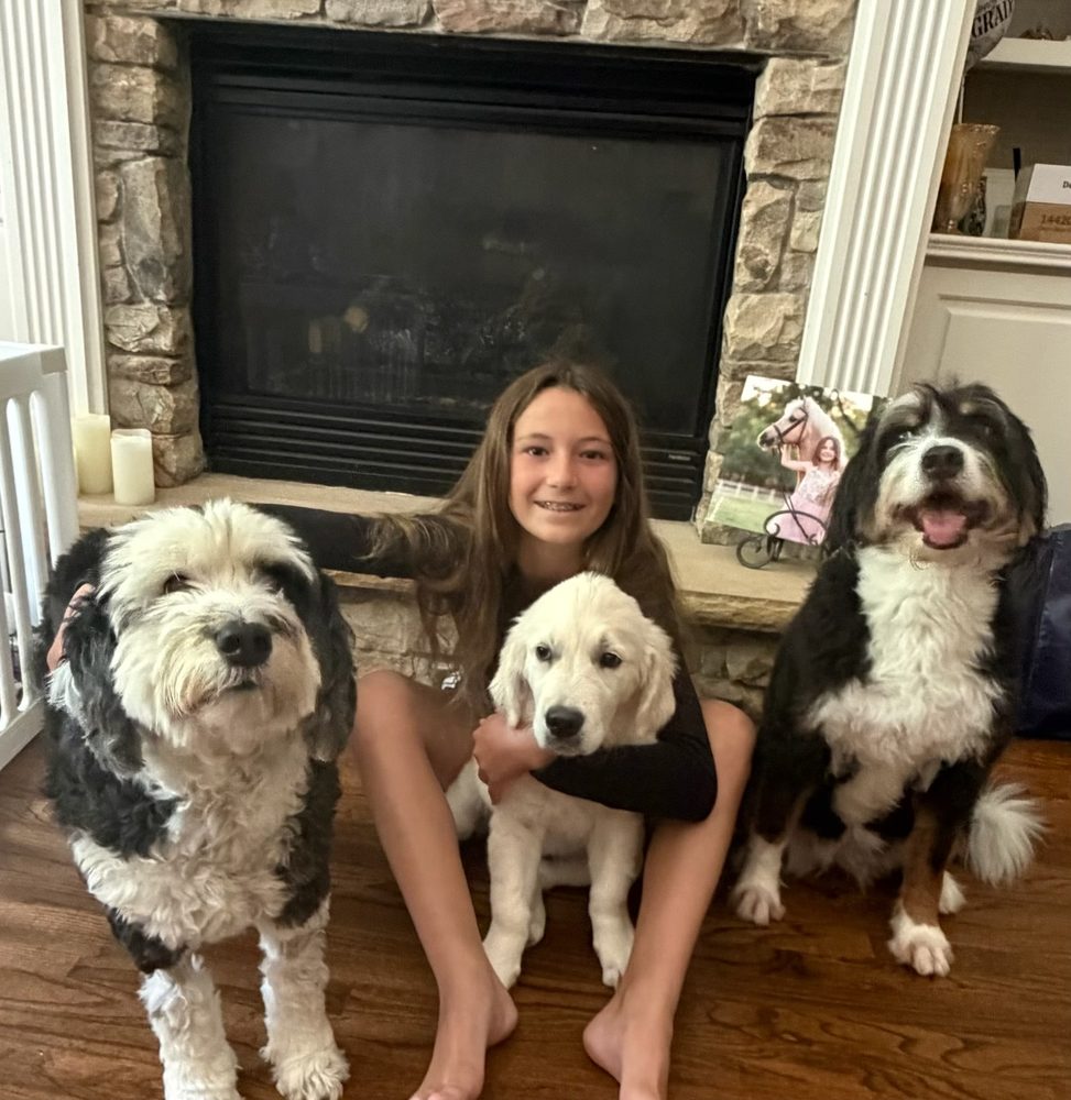 Kaylee Weeks. With her dogs Basil, Ginger, and Sesame